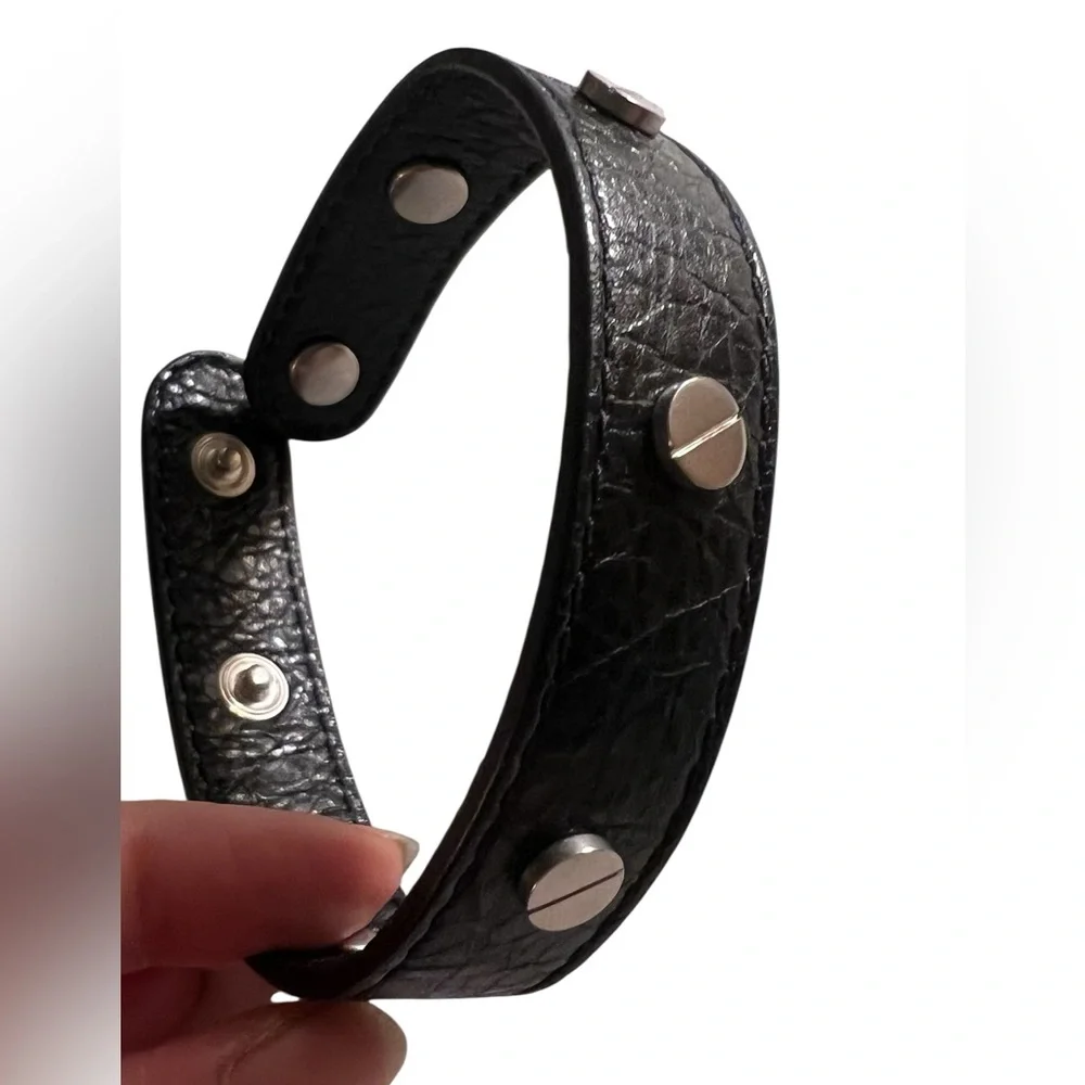 Black Balenciaga Classic Arena Simple Bracelet